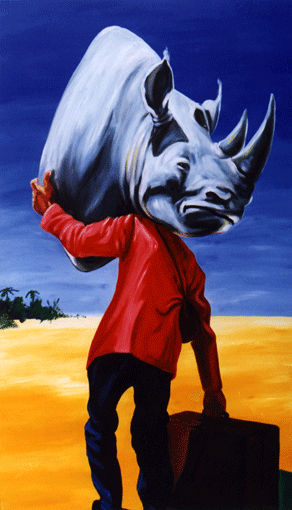 Souvenir d&#039;Afrique, acrylic on canvas, 1997