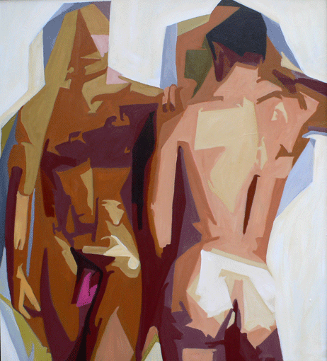 Zwei Akte, acrylic on canvas, 2008