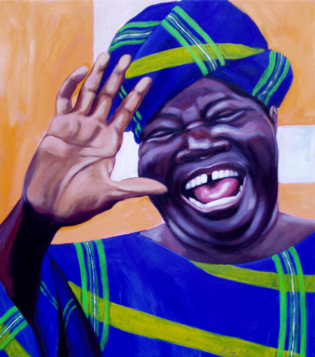 Lachende, acrylic on canvas, 2005